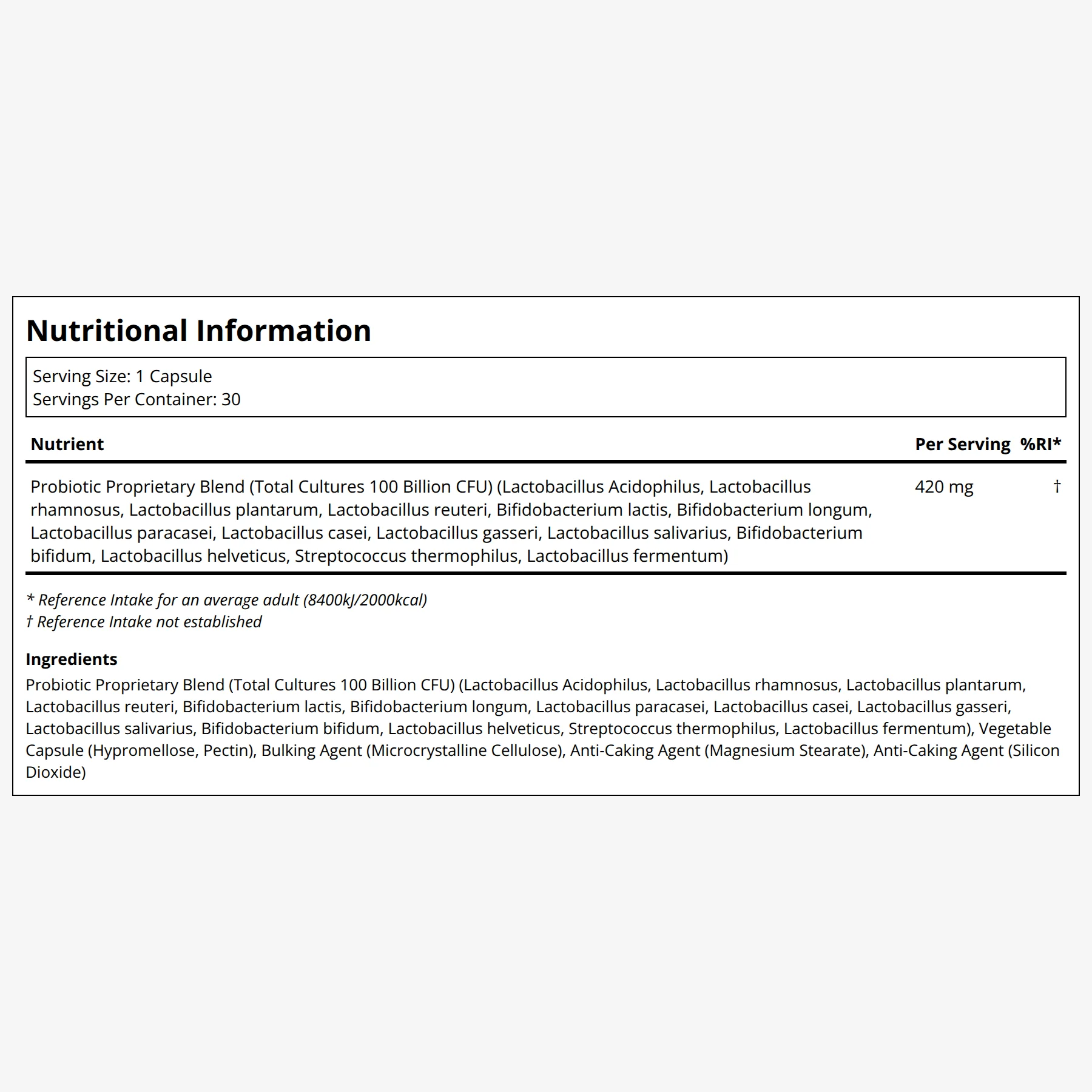 Probiotic Capsules 100 Billion - Image 2