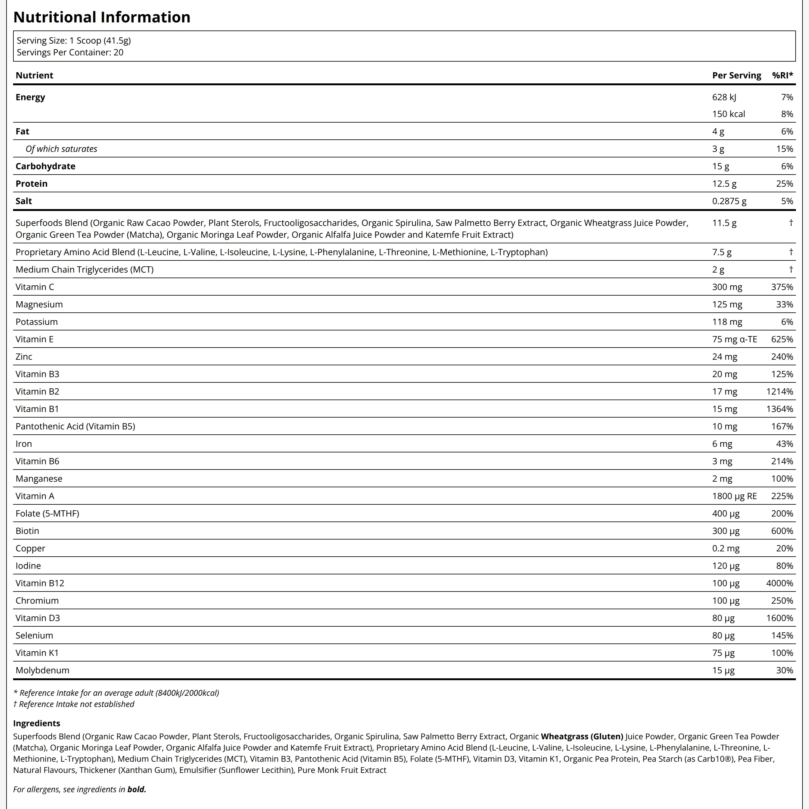 Perfect Amino Power Meal - Chocolate - Image 2