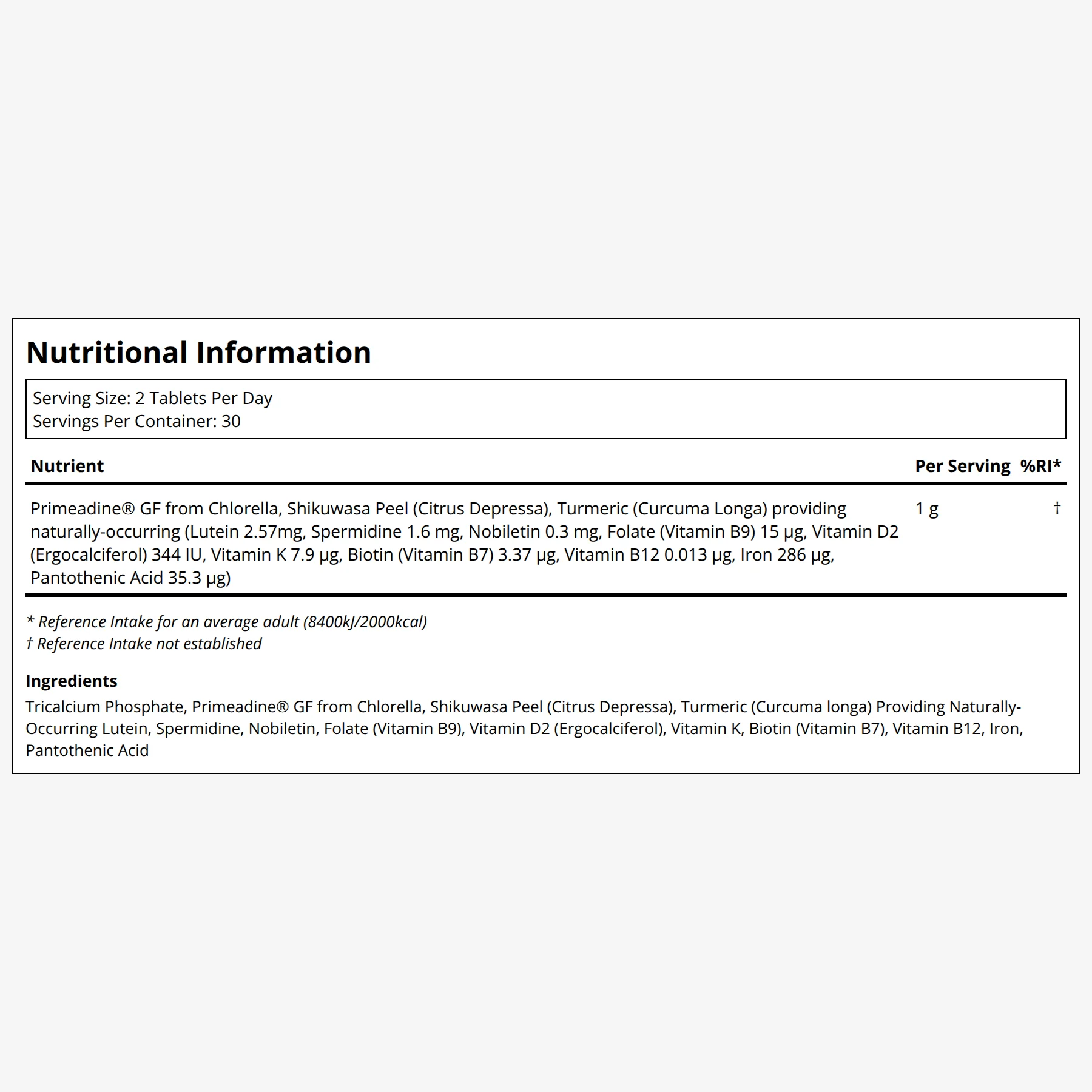 Primeadine® GF Gluten-Free Spermidine - Image 2