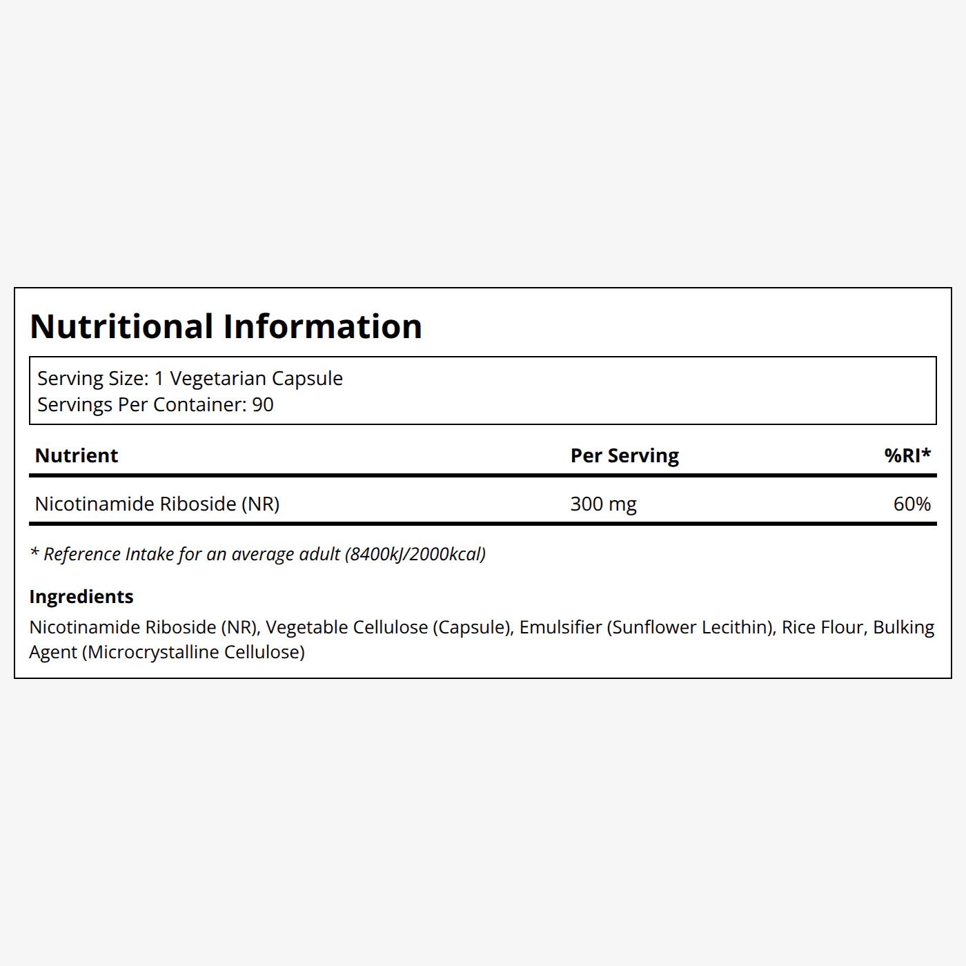 NR (Nicotinamide Riboside, Liposomal) 300 mg - Image 2