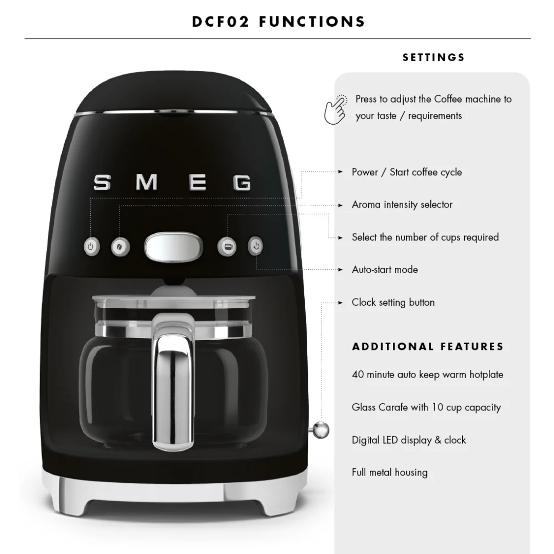 Drip Coffee Machine - Black - Image 6