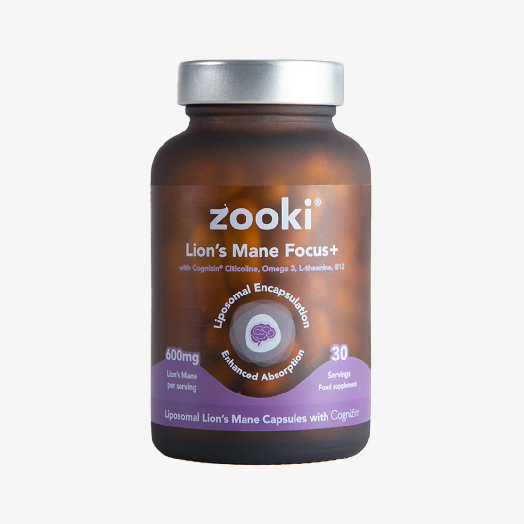 Liposomal Lions Mane Mushroom 600mg Capsules - 30 Day Supply